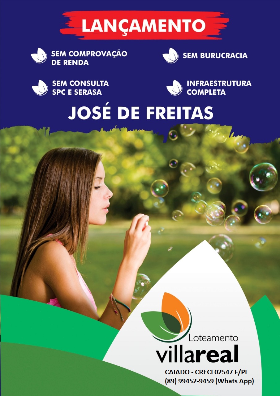 Loteamento Villareal, chega em José de Freitas-PI