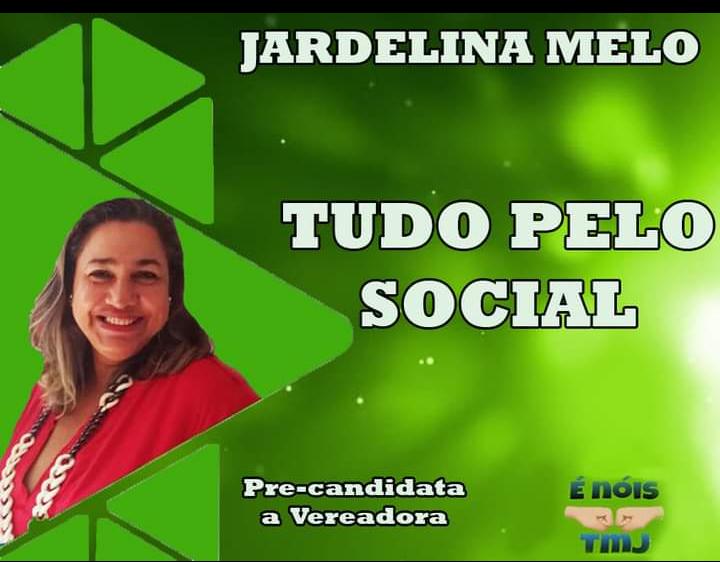 Pré-candidata a vereadora Jardelina Melo em sua caminhada “Tudo pelo Social”.