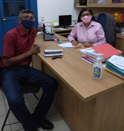 Vereador Roberval Santos Visita Secretária de Educação Professora Amparo Holanda